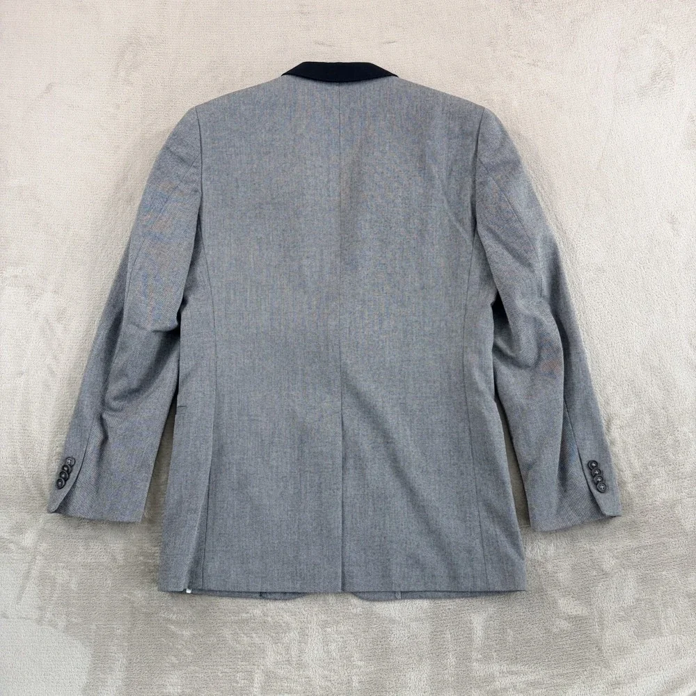 John Varvatos Premium Tailored Wattswood Peak Blazer Sport Coat in Grey Men 36R
